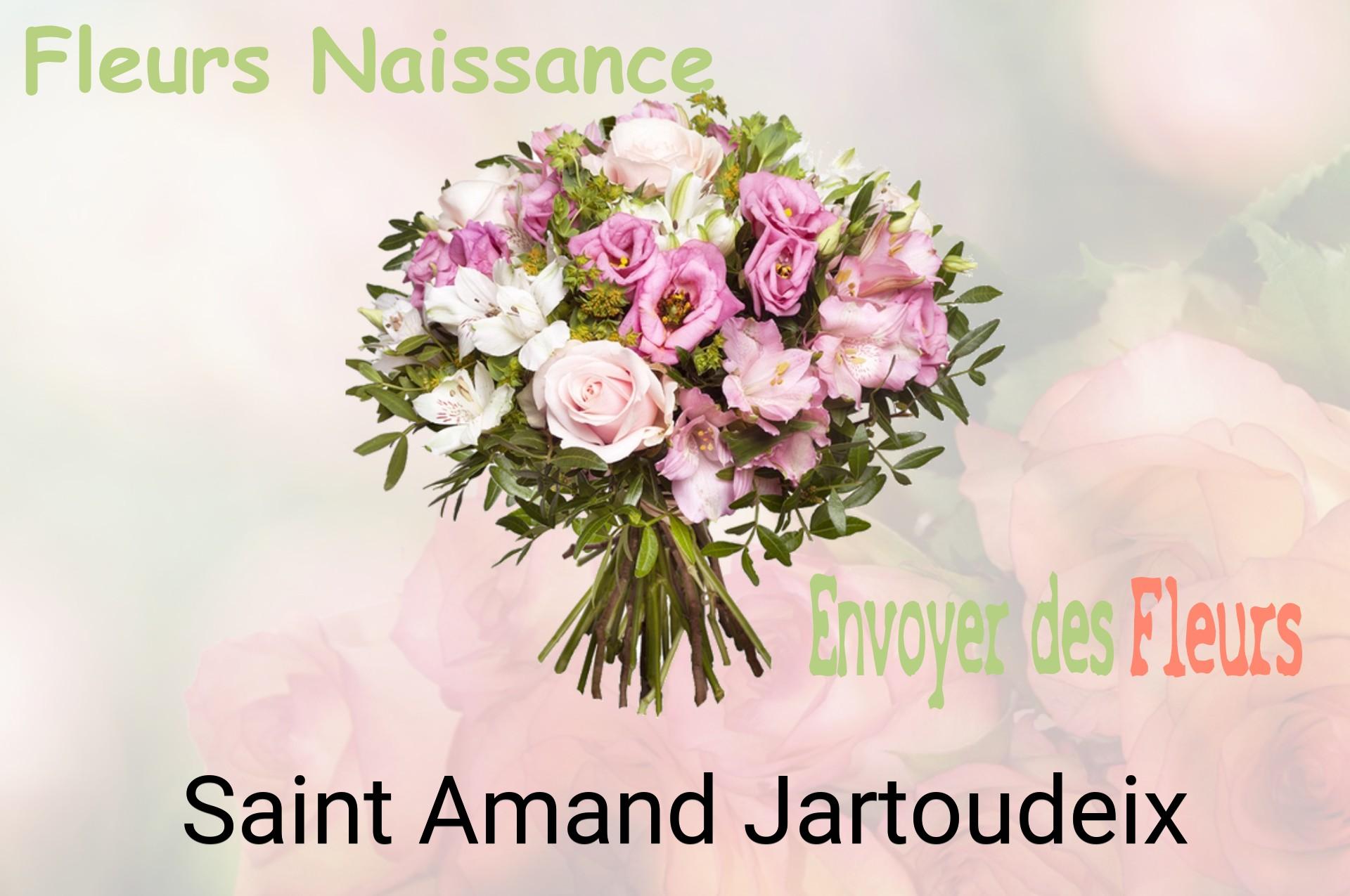 Bouquet de fleurs de naissance livré à Saint-Amand-Jartoudeix